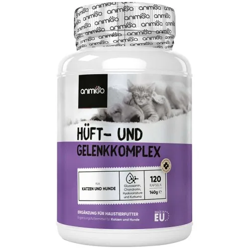 Hüft- und Gelenkkomplex 120 Tabletten, 1078mg - mit Glucosamin, Chondroitin & Kurkuma - Gelenktabletten für Hunde & Katzen